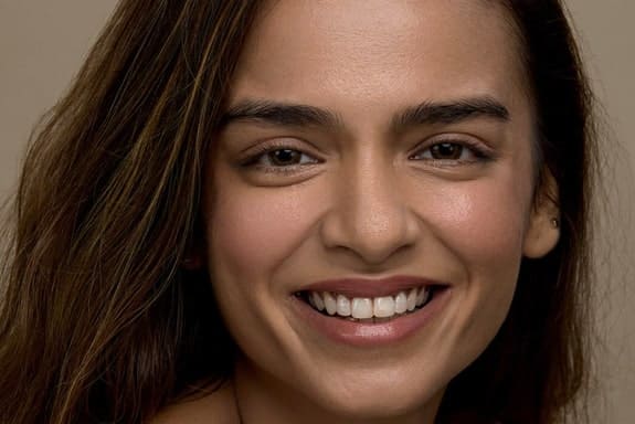 Natural-looking teeth after cosmetic dentistry in South Austin TX with even shape and bright appearance